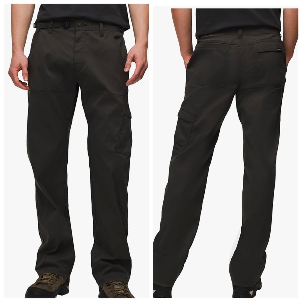 prAna Stretch Zion Pant II 33x32 Dark Iron relaxed fit Hiking Cargo Outdoor Mens